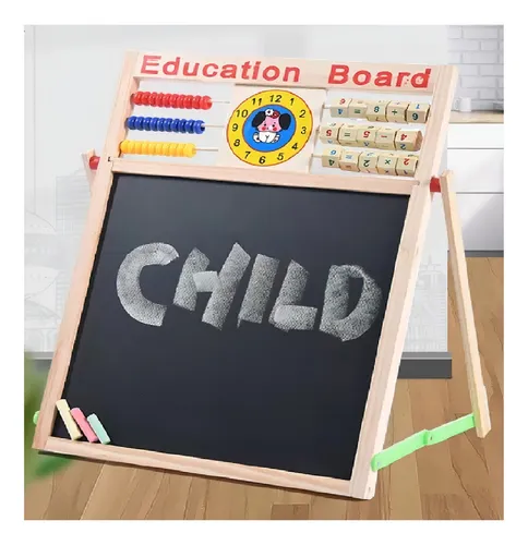 Pizarra Magnética Doble Para Niños Educativa C/ Accesorios