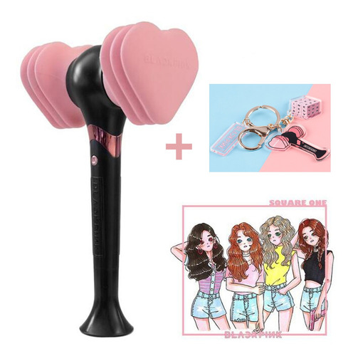 Llavero Lightstick Negro Rosa +