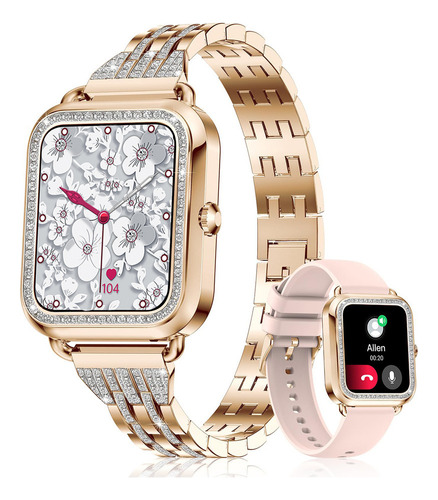 Smartwatch Para Mulheres Com Corrente De Diamantes .