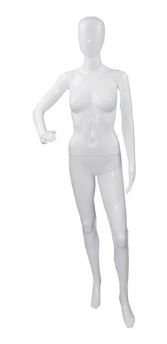 Manequin Feminino Branco  Cabeça Ovo + Base Kit Com 2 Uni