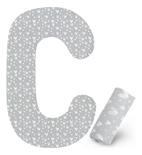 Funda De Almohada De Embarazo En Forma De C, Gris
