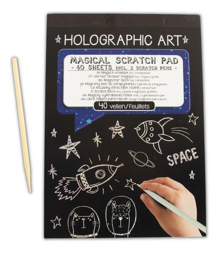 Cuaderno Esgrafiado Holográfico Para Dibujar Y Pintar