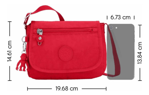 Imagen 4 de 5 de Kipling Crossbody 100 % Original Color Rojo. Envío Gratis