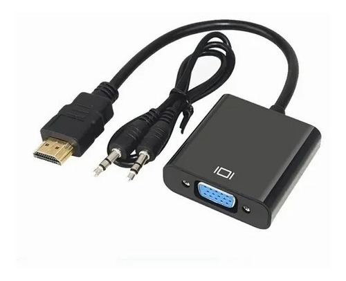 Cable Adaptador Convertidor De Hdmi A Vga Monitor Con Audio