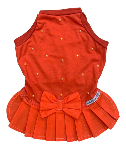 Roupas Cães Cachorro Lolô- Fêmea - Arco Iris- Laranja - Pet 