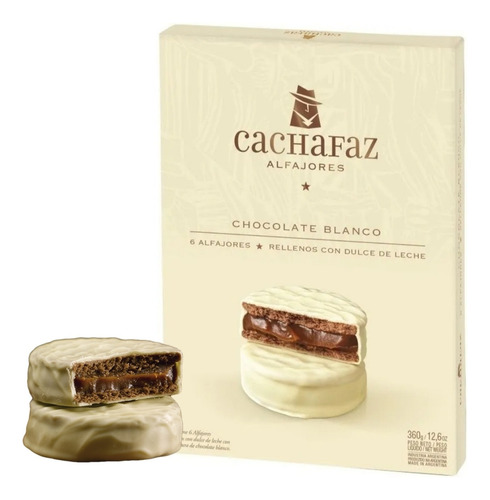 Alfajor Blanco Cachafaz X 6u - Cotillón Waf