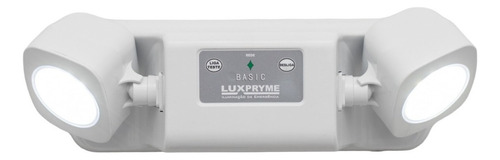 Luz Led Emergência Luxpryme Bloco 600 Lúmens Com Bateria Cor Branco 110v/220v