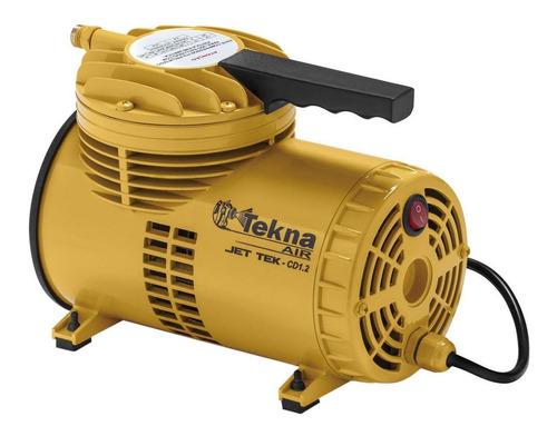 Compressor de ar mini elétrico portátil Tekna CD1.2 0.25hp 220V 60Hz amarelo