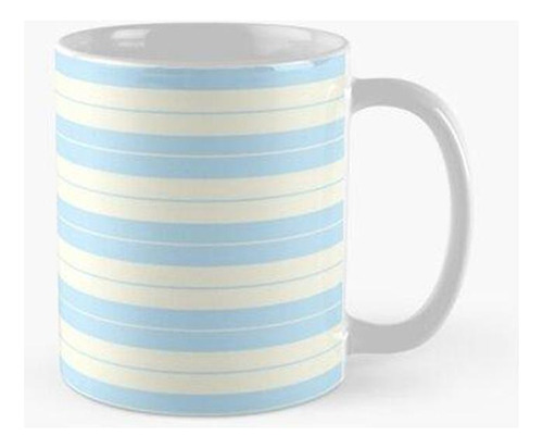 Taza Azul Cielo Caramelo Rayas Calidad Premium