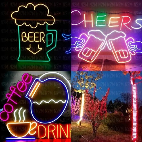 Imagen 5 de 6 de Kit Manguera Exterior Luz Neon 5 Mts + Fuente + Ficha 12v