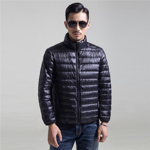 Chaqueta De Plumón Para Hombre Chaqueta Cálida Súper Ligera