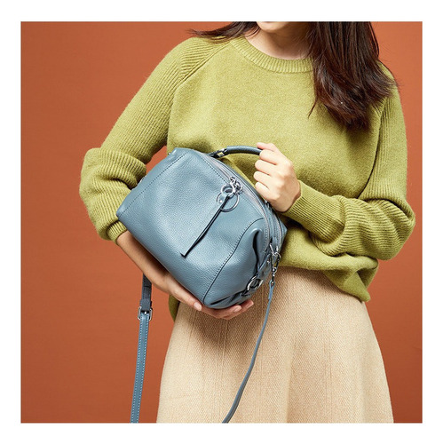 Mujer Suave De Cuero Genuino Bolso Cruzado De Hombro
