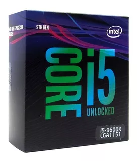 Procesador Intel Core I5-9600k, 3.70 Ghz, 9 Mb Caché L3, Lga