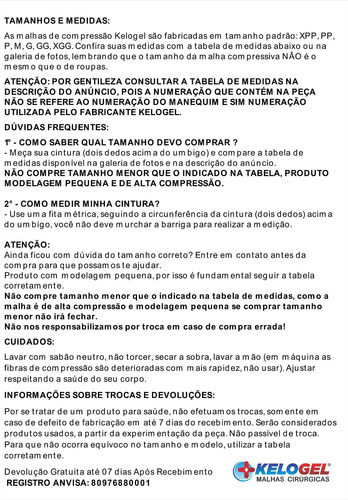 Modelador Curto Com Colchete Cor Preto Kelogel