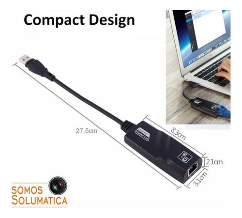 Adaptador De Red - Tipo C A Rj45 Lan Ethernet 10/100/1000gbs