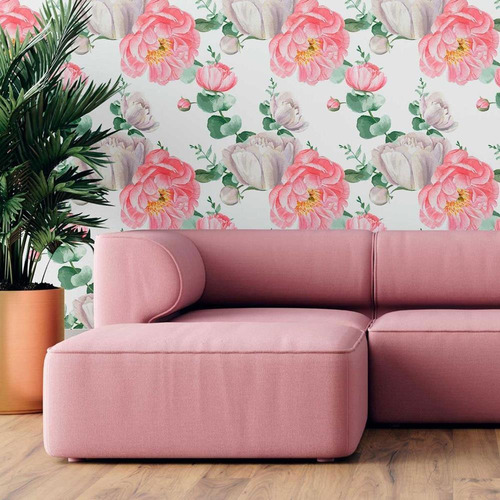 Papel De Parede Adesivo Lisianthus N09046 Rolo 0,58x3m