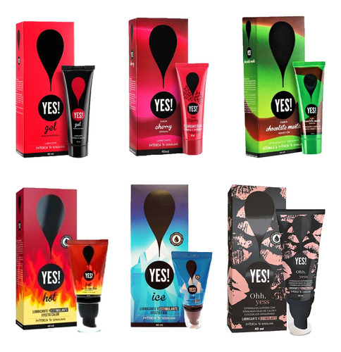   Pack Yes 6 Lubricantes Original,cherry,choc,hot,ice,ohhyes