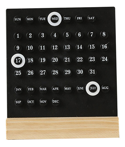Calendario Decoración Calendario De Escritorio Negro