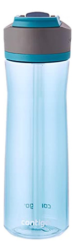 Termo De Plastico Contigo Ashland 0.7l 2 Pzs -gris Y Azul