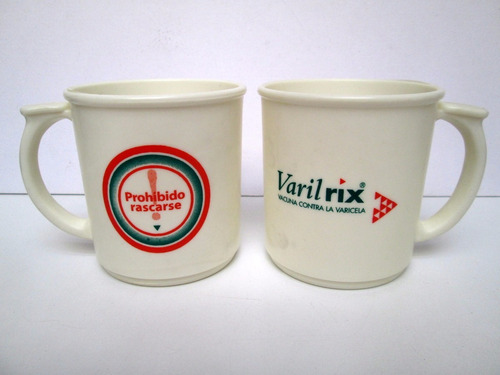 2 Tazas Prohibido Rascarse Varilrix Varicela Propagand Boedo (Usado)