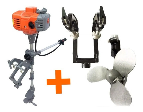 Imagen 3 de 10 de Motor Lancha Fuera De Borda Lusqtoff Naftero 2t 62cc 2.5hp