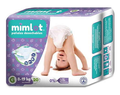 Pañales De Bebe Marca: Mimlot Talla G - Bulto 6 Paquetes