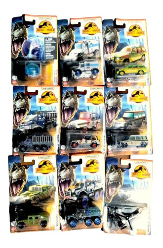 Matchbox Jurassic World Lote De 9 Vehículos, Remate