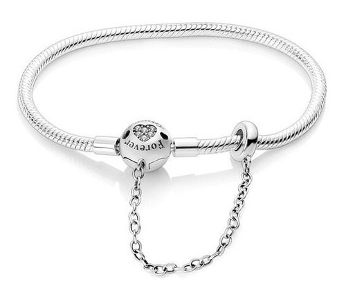 Pulsera Para Charm Familia Por Siempre En Plata 2 En 1