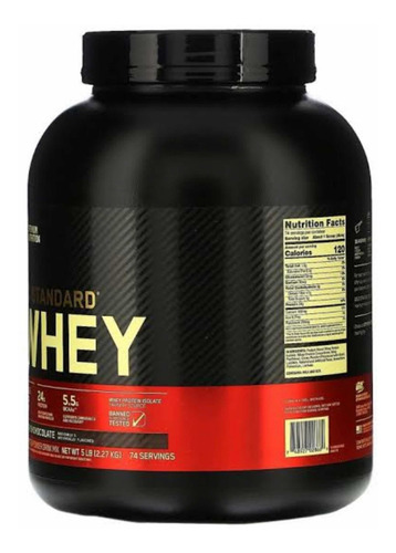 Suplemento en polvo Optimum Nutrition Proteína Gold Standard 100% Whey proteína sabor cookies & cream en pote de 2.11kg