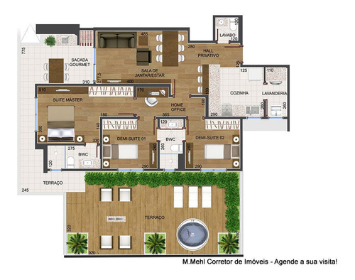 Imagem 3 de 30 de Apartamento Com 3 Dormitórios À Venda Com 220.11m² Por R$ 1.066.000,00 No Bairro Centro - Curitiba / Pr - M2ce-ir202g