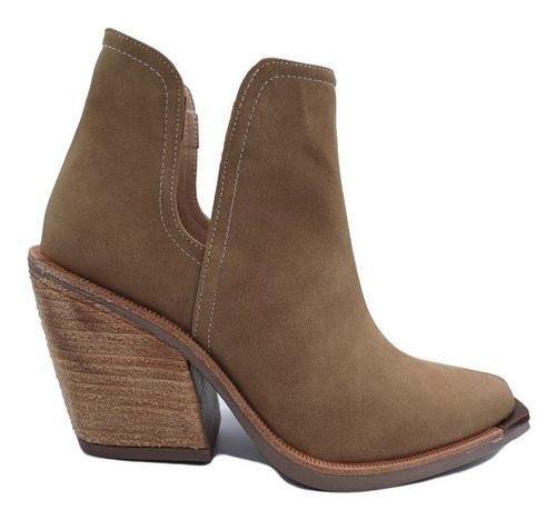 Botas Texanas Mujer Botinetas Taco Medio Lisas 1005/l