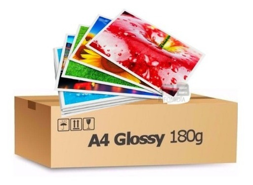 Papel Fotográfico 180g Glossy A4 À Prova D´água 1000 Folhas