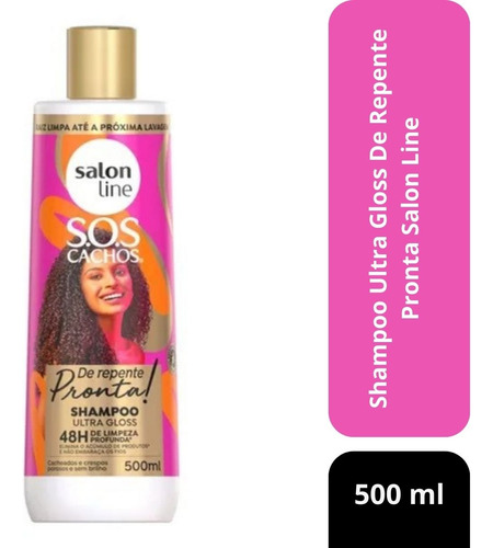 Shampoo Ultra Gloss De Repente Pronta 500ml Salon Line