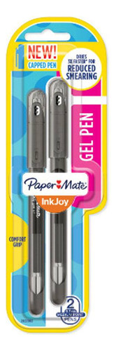 Caneta Gel 0.7 Paper Mate Inkjoy Kit C/2 Unidades Cor da tinta Preto Cor do exterior Preto
