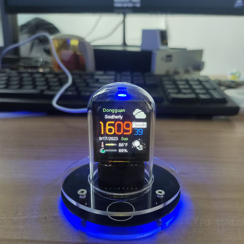 Reloj Despertador Inteligente Con Tubo Nixie Con Conexión Wi