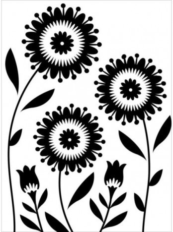 Darice Embossing Folder Floral Trio