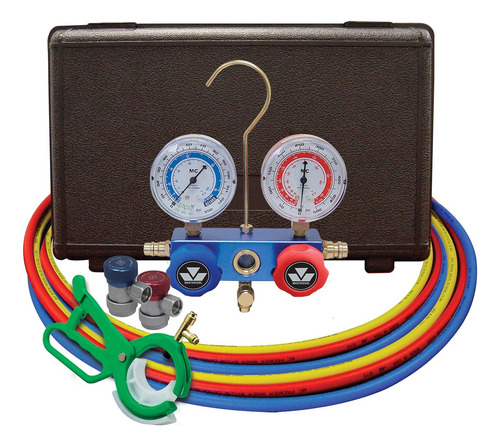 (98661-pro) Juego De Manómetro Doble R134a Y R12 Azul ...