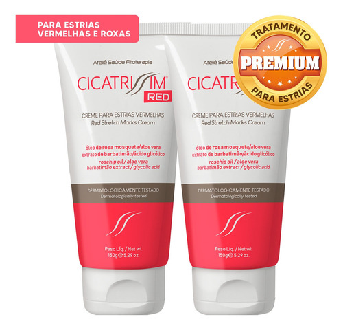  Kit Cicatrissim Red 2un - Creme Para Estrias Vermelhas