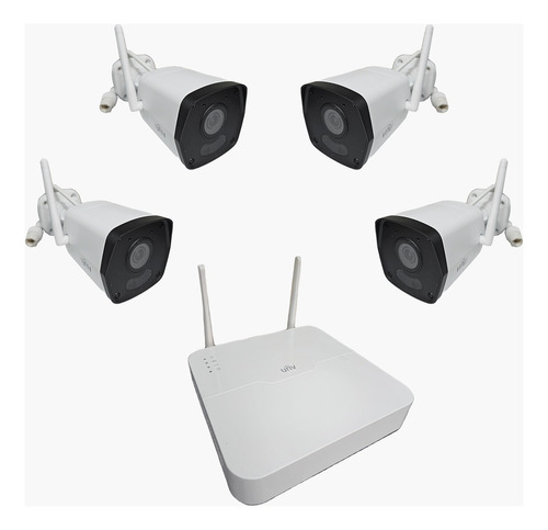 Sistema De Vigilancia Wifi Con 4 Camaras Ip67 Apta Exterior