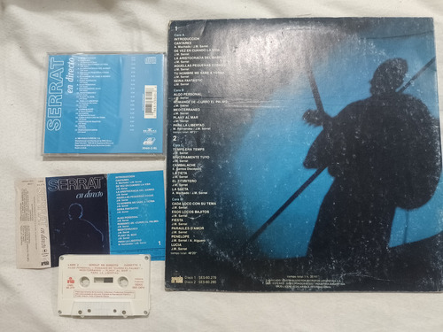 Vinilo Serrat Cd Lote En Directo Onda Sabina Torres Tequila (Usado)