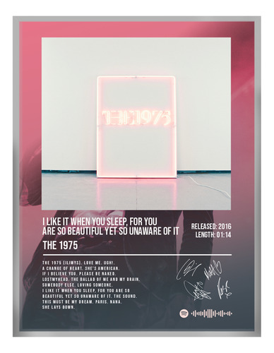 Poster The 1975 I Like It Album Music Firma 45x30