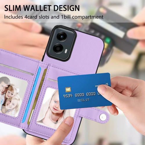 Compatible Funda Rfid Con Bolsa De Tarjetas For Motorola Edge 50 Pro P