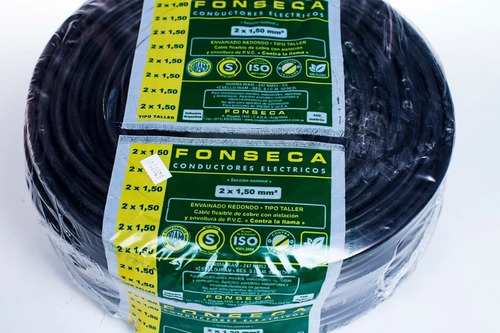 Imagen 3 de 5 de Cable Tipo Taller 2x2,5 Mm Rollo X 50m Fonseca Por E631