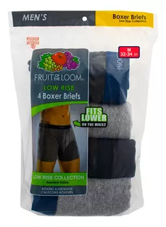 Boxer Fruit Of The Loom Caballero Low Rise 4pack 4el74lm