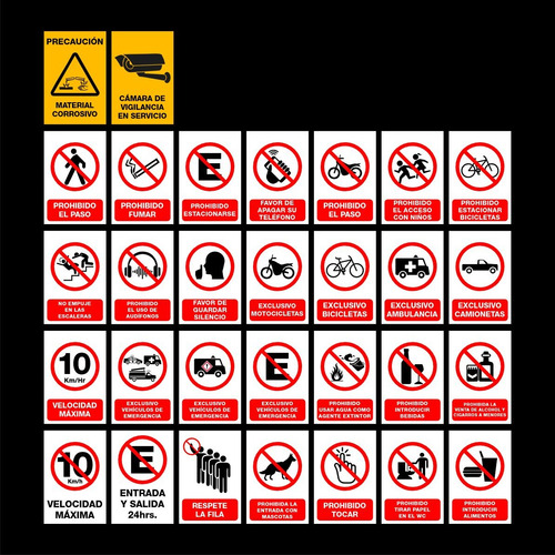 Señalamiento Prohibido Introducir Objetos Incandecente 30x20