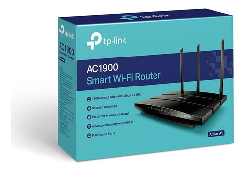 Roteador sem fio TP-Link Archer A9 Ac1900 Mu-MIMO Gigabit