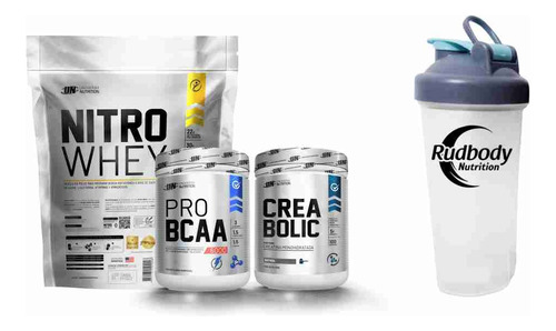 Un-nitro Whey 5k Vainilla+crea 500g+bcaa 500g Naranja+shaker