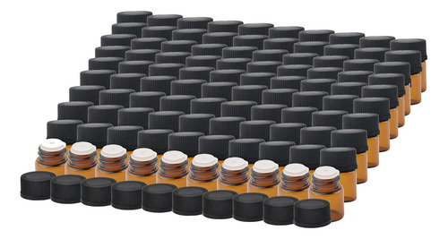 100 Uds Mini Botellas De Vidrio Botella Conectar Tapón 1ml