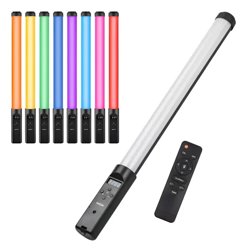 Lâmpada Fotográfica Rgb Led 3200k-5500k Efeitos De Tubo Regu Cor Da Estrutura Fix 127/220v Preto