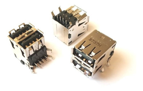 Conector Usb Duplo Pn: 340400w00-600-g - Foxconn Pct 50 Pçs